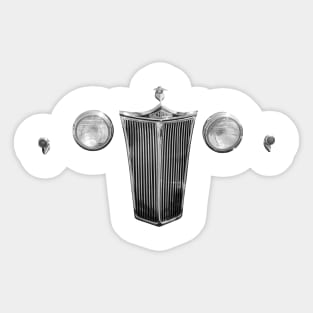 Lanchester LD10 1940s classic car minimalist grille Sticker